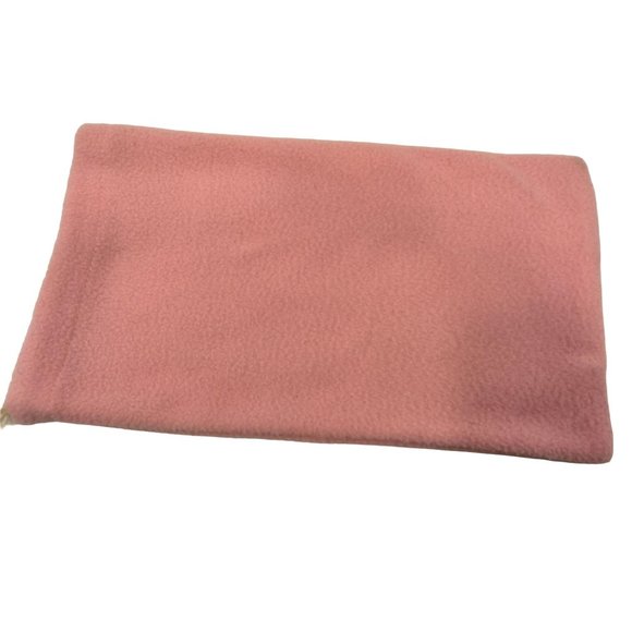 Handmade Handbags - Pink Fleece Goggle Speaker Storage Bag Drawstring 7 x 12 Barbiecore